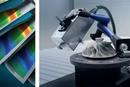 Vibration measurement on airplane turbines and blisk designs reveal their typical vibration forms, optionally extended to dynamic stress and strain analysis